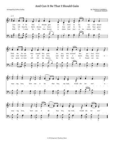 And Can It Be That I Should Gain