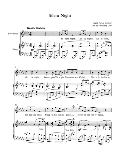 Silent Night - Soprano and Piano