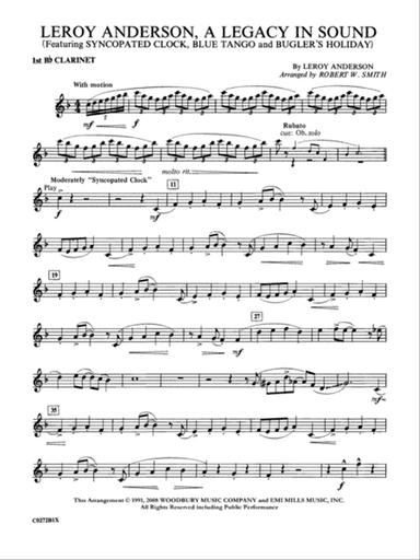 Leroy Anderson -- A Legacy in Sound: 1st B-flat Clarinet