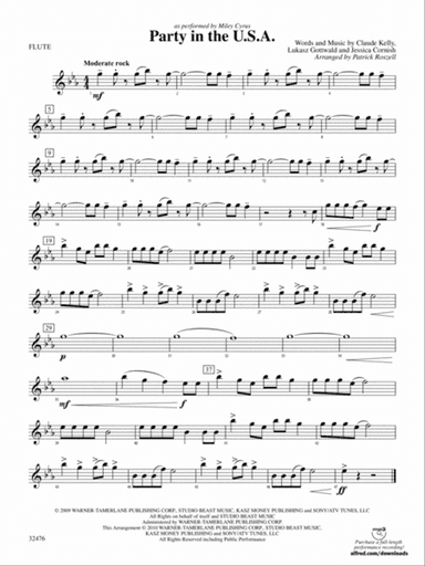 Party in the U.S.A.: Flute