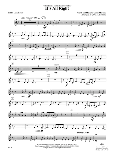 It's All Right: 2nd B-flat Clarinet