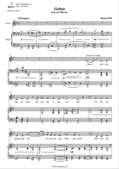 Gebet (B-flat Major)