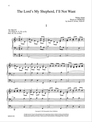 The Lord's my Shepherd, I'll Not Want (Downloadable)