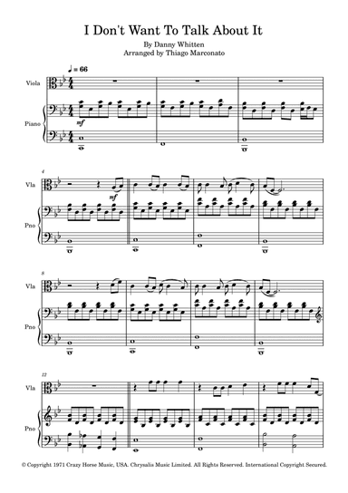 I Don't Want To Talk About It