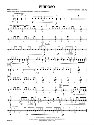 Furioso: 1st Percussion