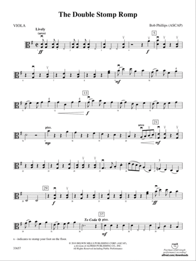 The Double Stomp Romp: Viola