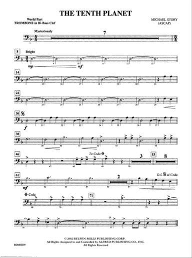 The Tenth Planet: (wp) 1st B-flat Trombone B.C.