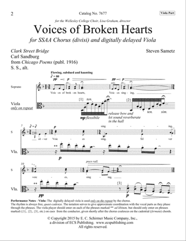 Voices of Broken Hearts (Downloadable Viola Part)