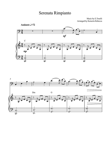 Serenata Rimpianto (Op.6 No.1)