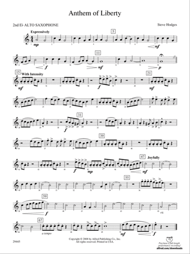 Anthem of Liberty: 2nd E-flat Alto Saxophone