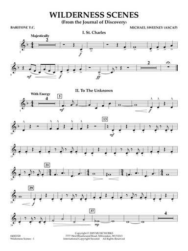 Wilderness Scenes (from The Journal Of Discovery) - Baritone T.C.