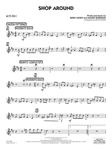 Shop Around (arr. Rick Stitzel) - Alto Sax 1