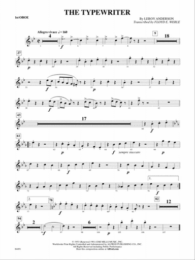 The Typewriter: Oboe