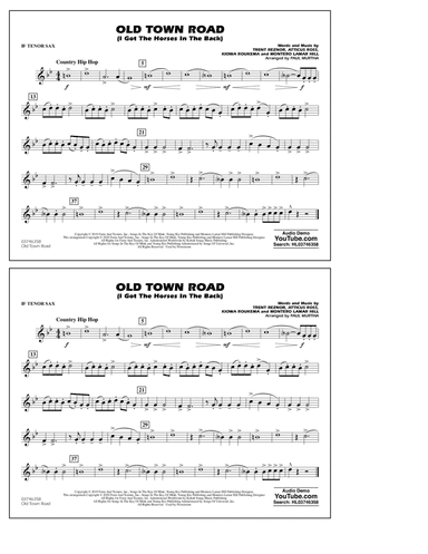 Old Town Road (arr. Paul Murtha) - Bb Tenor Sax
