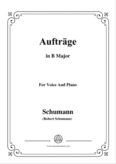 Schumann-Aufträge,in B Major,Op.77,No.5,for Voice and Piano