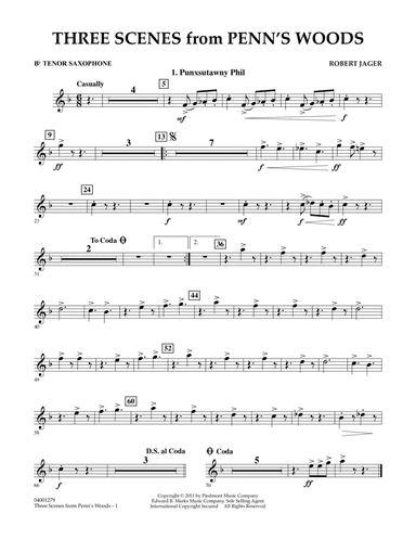Three Scenes From Penn's Woods - Bb Tenor Saxophone