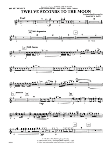 Twelve Seconds to the Moon: 1st B-flat Trumpet