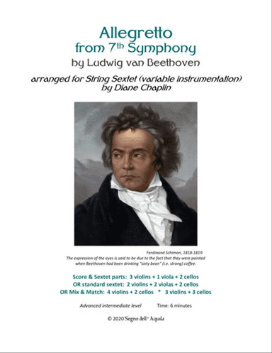 Allegretto from 7th Symphony for String Sextet
