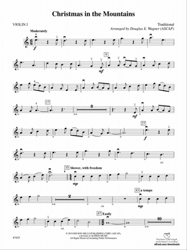 Christmas in the Mountains: 1st Violin