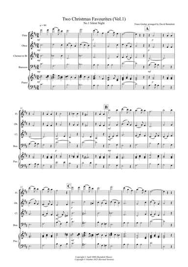 2 Christmas Favourites for Wind Quartet (volume one)