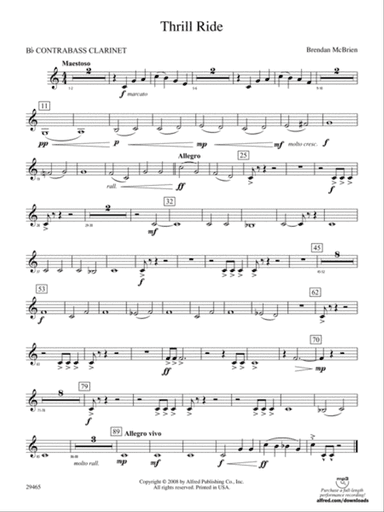Thrill Ride: (wp) B-flat Contrabass Clarinet