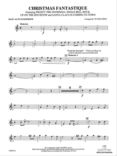 Christmas Fantastique (Medley): 2nd E-flat Alto Saxophone