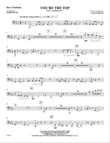 You're the Top (from the musical Anything Goes): 3rd Trombone