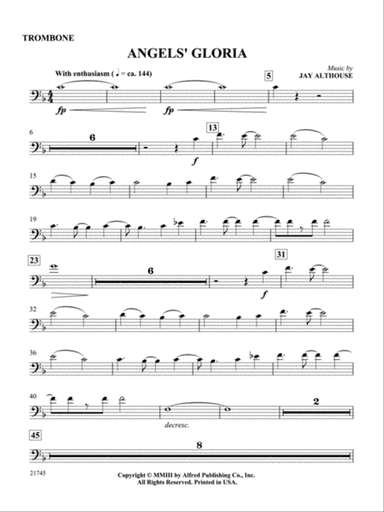 Angels' Gloria: 1st Trombone