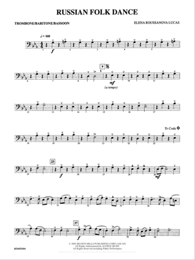 Russian Folk Dance: 1st Trombone