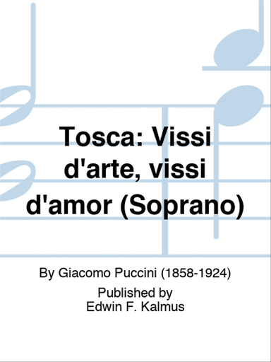 TOSCA: Vissi d'arte, vissi d'amor (Soprano)