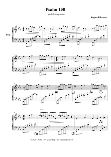 Psalm 150 - pedal harp solo