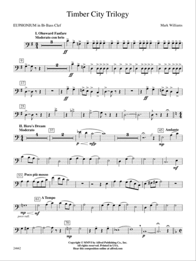 Timber City Trilogy: (wp) B-flat Baritone B.C.