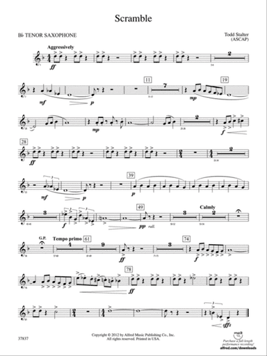 Scramble: B-flat Tenor Saxophone