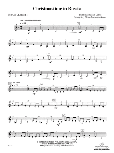 Christmastime in Russia: B-flat Bass Clarinet