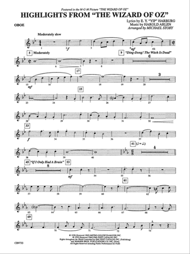 The Wizard of Oz, Highlights from: Oboe