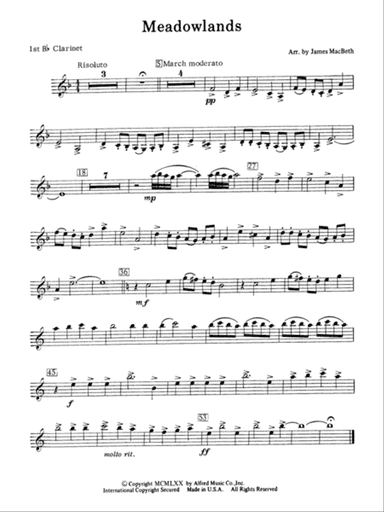 Meadowlands: 1st B-flat Clarinet