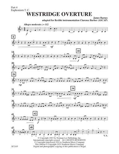 Westridge Overture - Euphonium T.C.