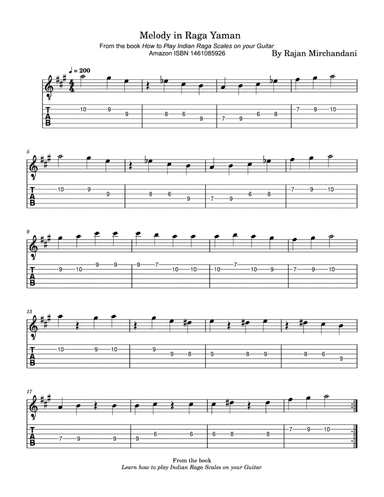Melody in Raga Yaman