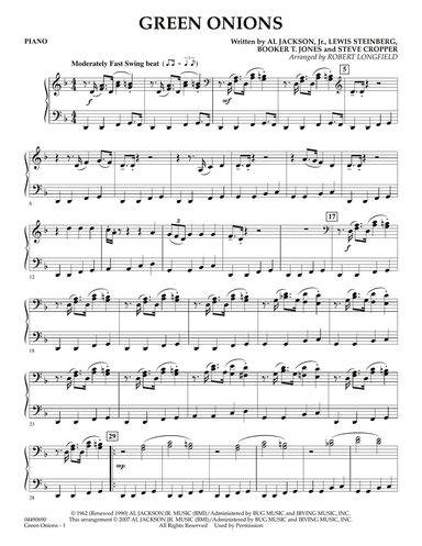 Green Onions - Piano