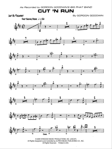 Cut 'n Run: 1st B-flat Trumpet