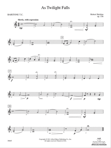 As Twilight Falls: (wp) Baritone T.C.