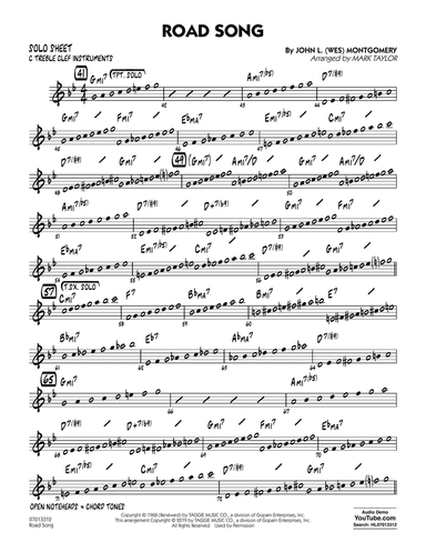 Road Song (arr. Mark Taylor) - C Solo Sheet