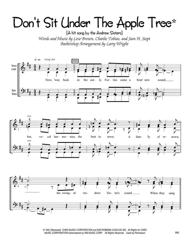 Don't Sit Under The Apple Tree (with Anyone Else But Me)