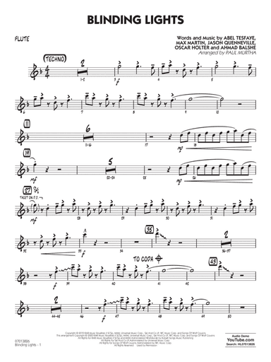 Blinding Lights (arr. Paul Murtha) - Flute
