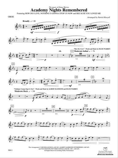 Academy Nights Remembered (The Music of Diane Warren): Oboe