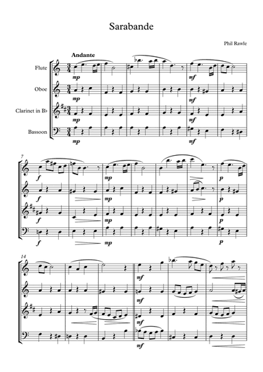 Sarabande -Wind Quartet