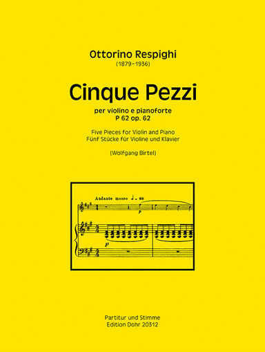 Cinque Pezzi fĂĽr Violine und Klavier op. 62 P 62