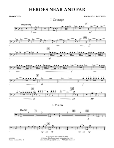 Heroes Near and Far - Trombone 1