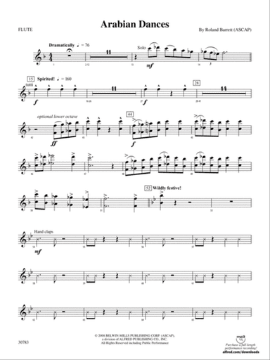 Arabian Dances: Flute