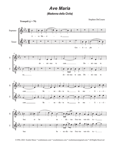 Ave Maria (Madonna della Civita) (Duet for Soprano and Tenor solo)